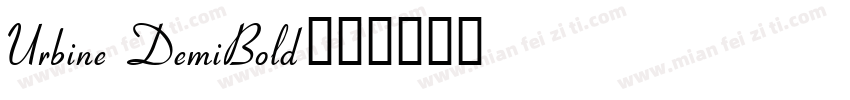 Urbine DemiBold字体转换